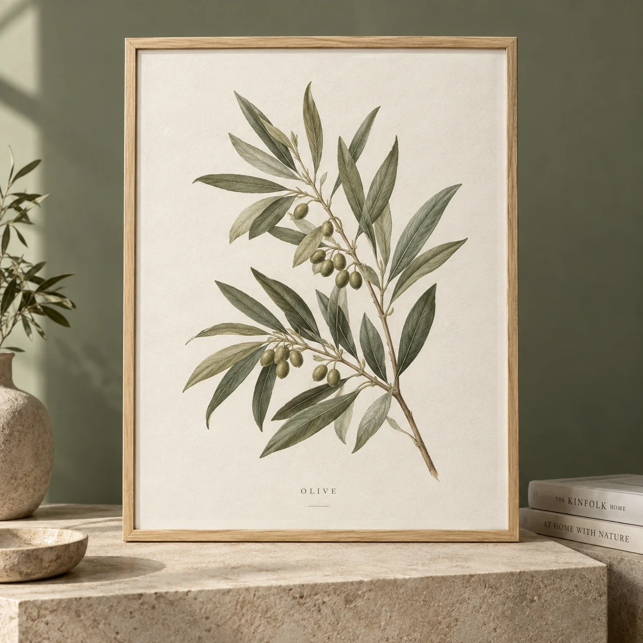 Olive print in a room