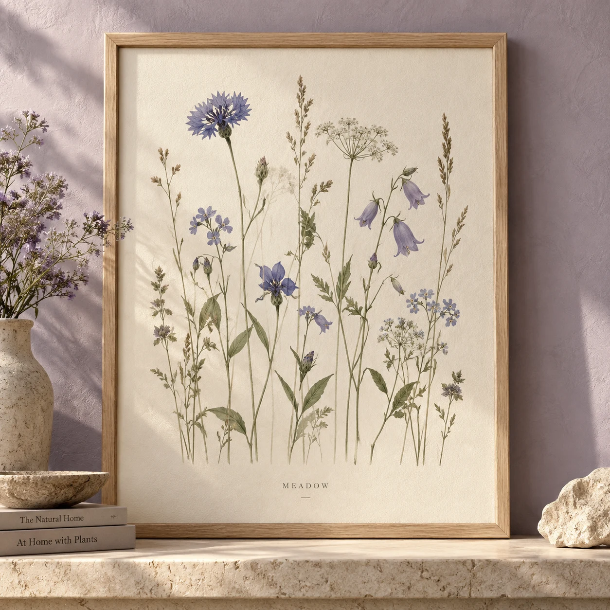 Wildflower print in a room